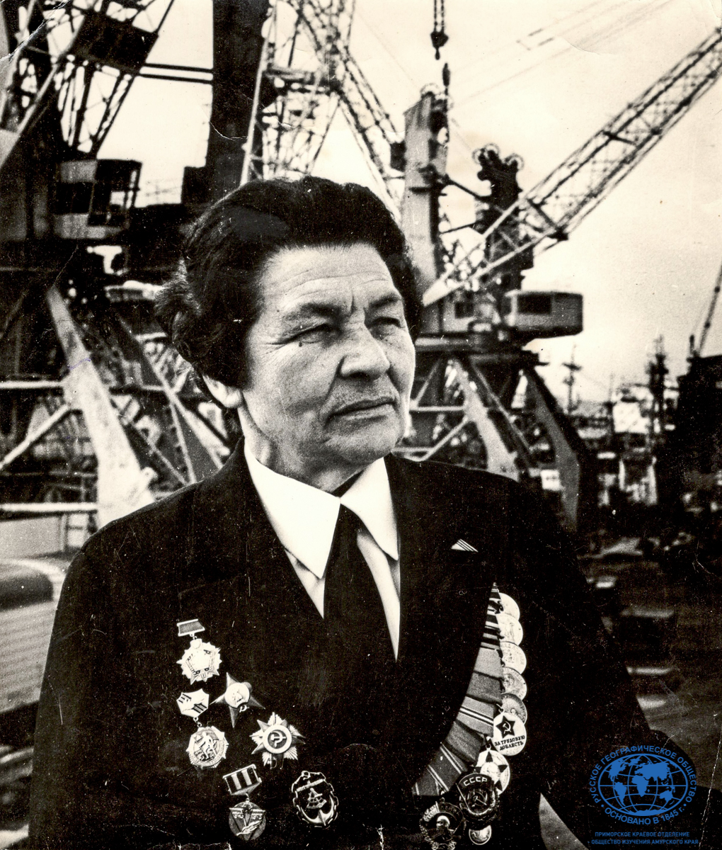 А.И. Щетинина Капитан-наставник Дальневосточного морского пароходства, 1977 год