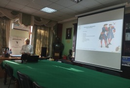 В библиотеке Общества состоялась лекция члена ПКО РГО – ОИАК Елены Людницкой